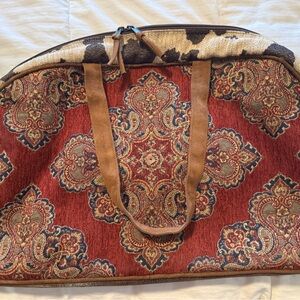 Bohemian Red and Brown Tote Bag